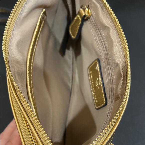 Nanette Lepore |  Gold Crossbody Bag Set w/ Matching Wallet, Bag Charm - Picture 9 of 15